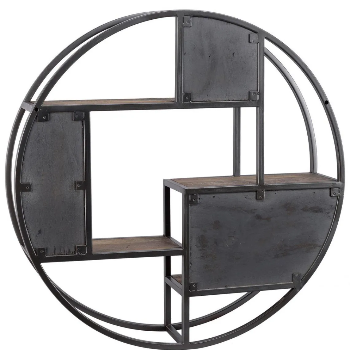 Macabane Etagère murale ronde SIXTINE 3 niveaux 3 niches Discount