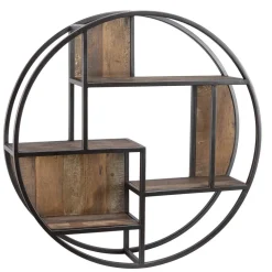Macabane Etagère murale ronde SIXTINE 3 niveaux 3 niches Discount