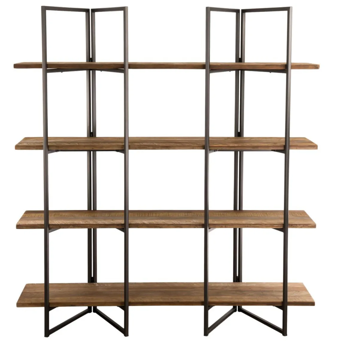 Macabane Etagère SIXTINE 4 Niveaux Bois Teck Recyclé Acacia Mahogany Et Métal Hot