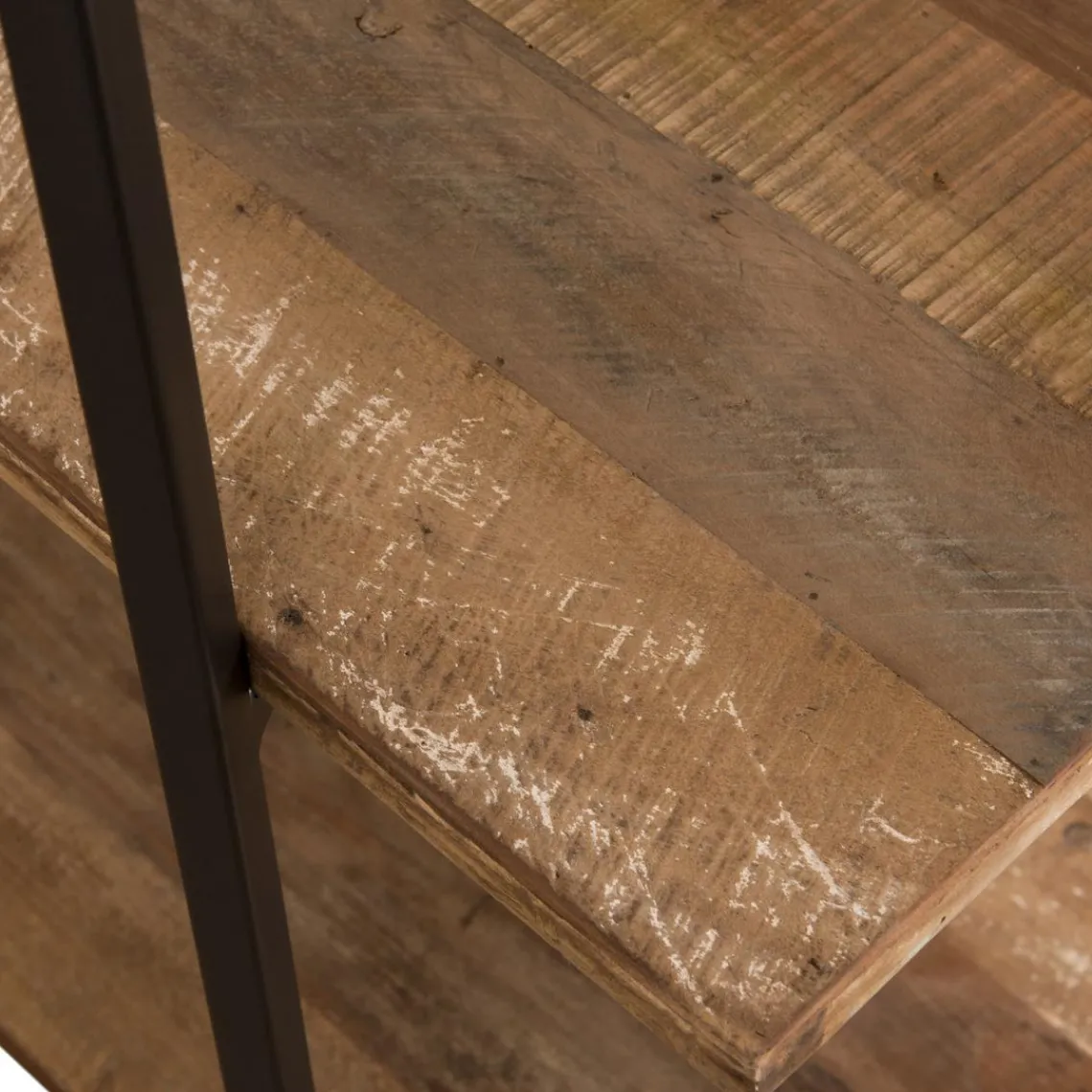 Macabane Etagère SIXTINE 4 Niveaux Bois Teck Recyclé Acacia Mahogany Et Métal Hot