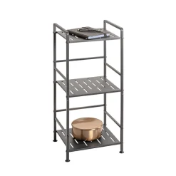 3S. x Home Etagères en métal peint époxy anthracite en tube d'acier Sale