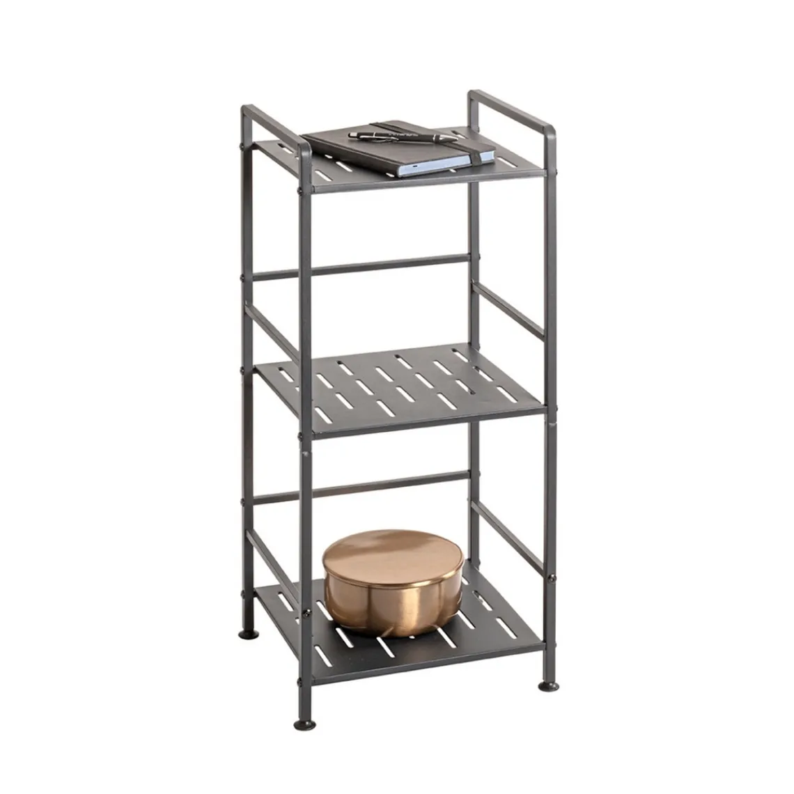 3S. x Home Etagères en métal peint époxy anthracite en tube d'acier Sale