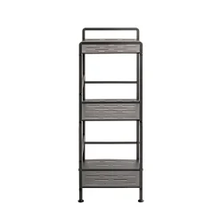 3S. x Home Etagères en métal peint époxy anthracite en tube d'acier Sale