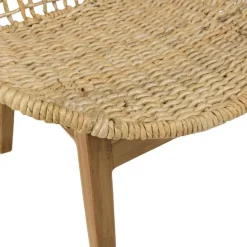 Macabane Fauteuil beige dossier arrondi assise en abaca tressé Online