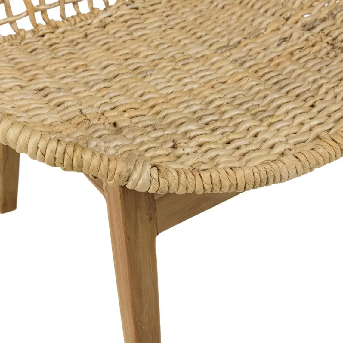 Macabane Fauteuil beige dossier arrondi assise en abaca tressé Online