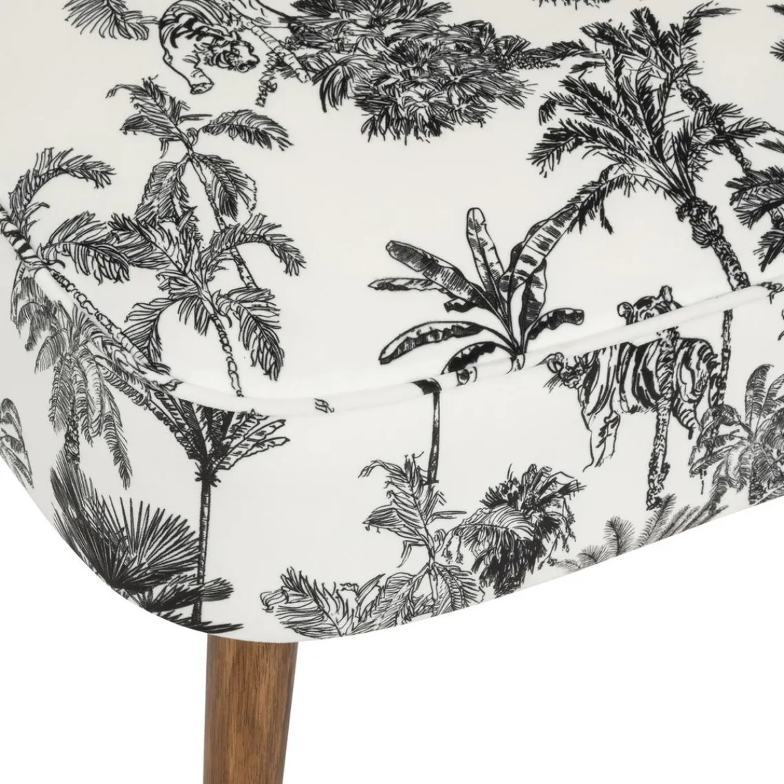 3S. x Home Fauteuil bois et hévéa noir et blanc Best