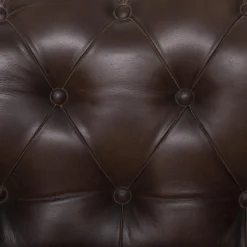 3S. x Home Fauteuil Chester marron en cuir Best