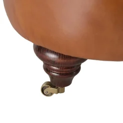 Macabane Fauteuil chesterfield 1 place vintage cuir GASTON