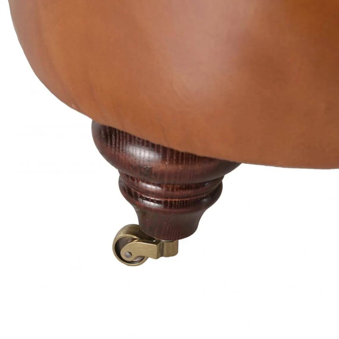 Macabane Fauteuil chesterfield 1 place vintage cuir GASTON