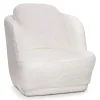 3S. x Home Fauteuil cosy Furdol Tissu Effet peau de mouton Crème Online