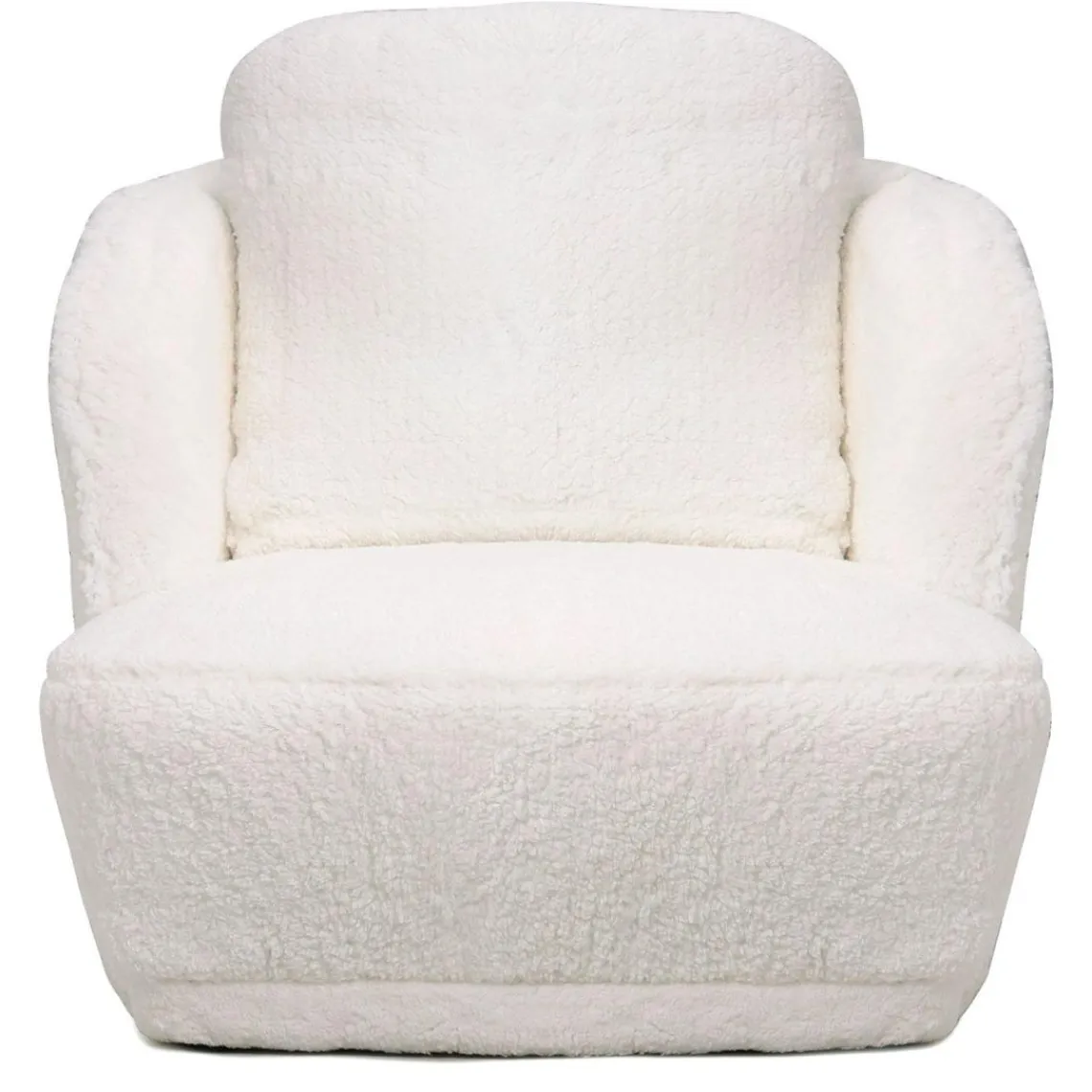 3S. x Home Fauteuil cosy Furdol Tissu Effet peau de mouton Crème Online