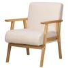 Nordlys Fauteuil de salon avec structure bois blanc Outlet