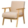 Nordlys Fauteuil de salon avec structure bois beige Clearance