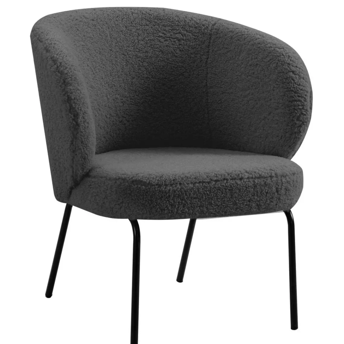 Nordlys Fauteuil de salon design scandinave en Laine gris