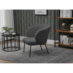 Nordlys Fauteuil de salon design scandinave en Laine gris