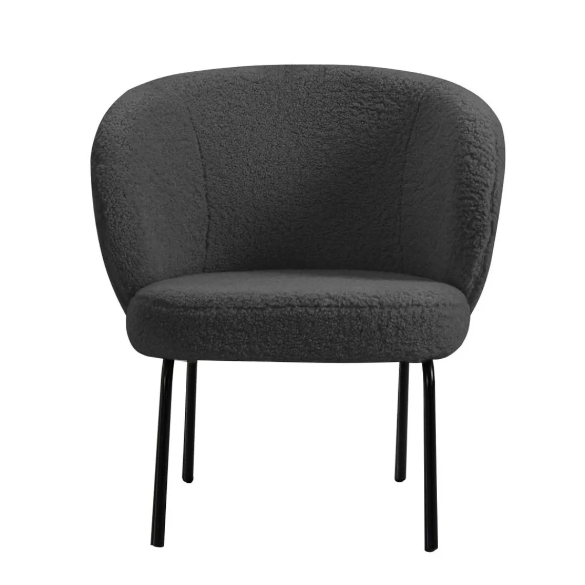 Nordlys Fauteuil de salon design scandinave en Laine gris