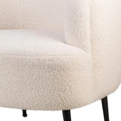 Nordlys Fauteuil de salon design scandinave et pieds métal blanc Clearance