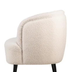 Nordlys Fauteuil de salon design scandinave et pieds métal blanc Clearance