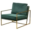 Nordlys Fauteuil de Salon Design Vert Pieds Metal Best