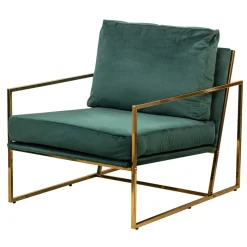 Nordlys Fauteuil de Salon Design Vert Pieds Metal Best