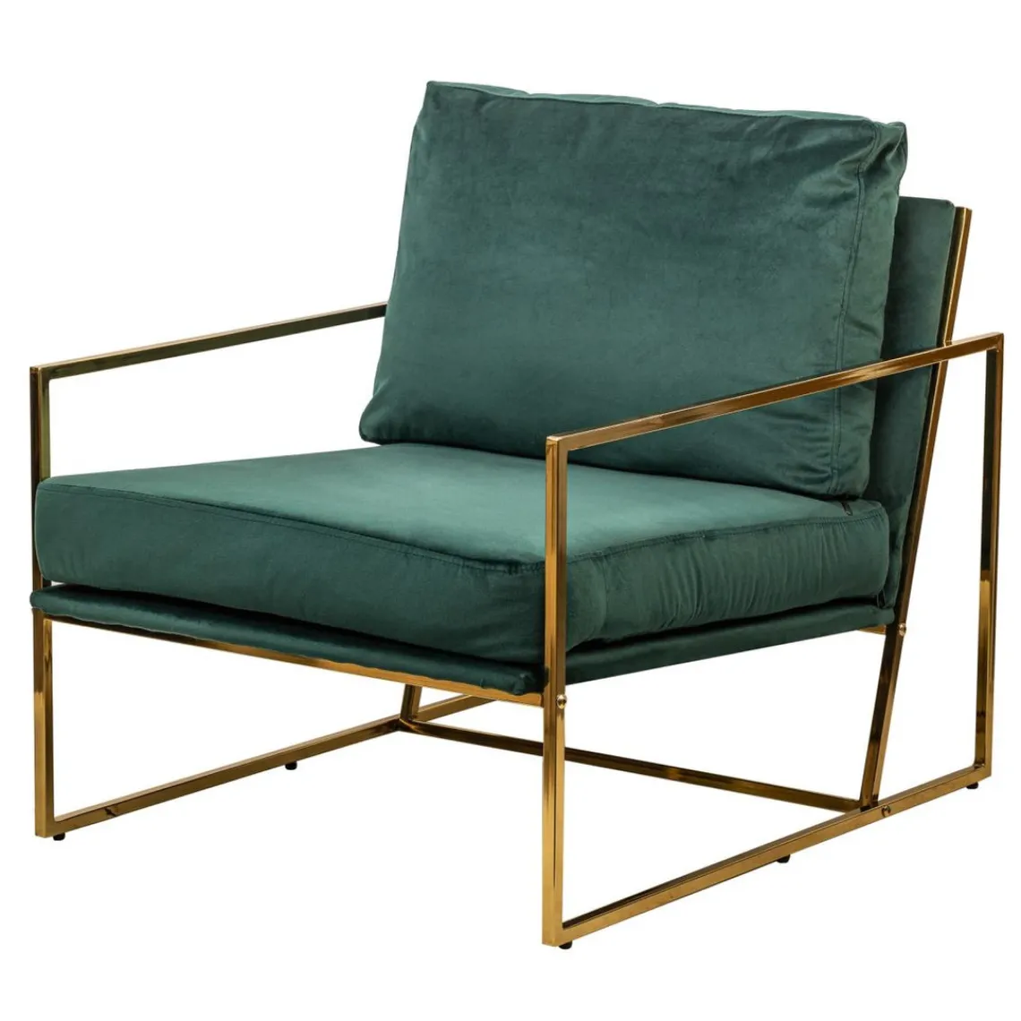 Nordlys Fauteuil de Salon Design Vert Pieds Metal Best