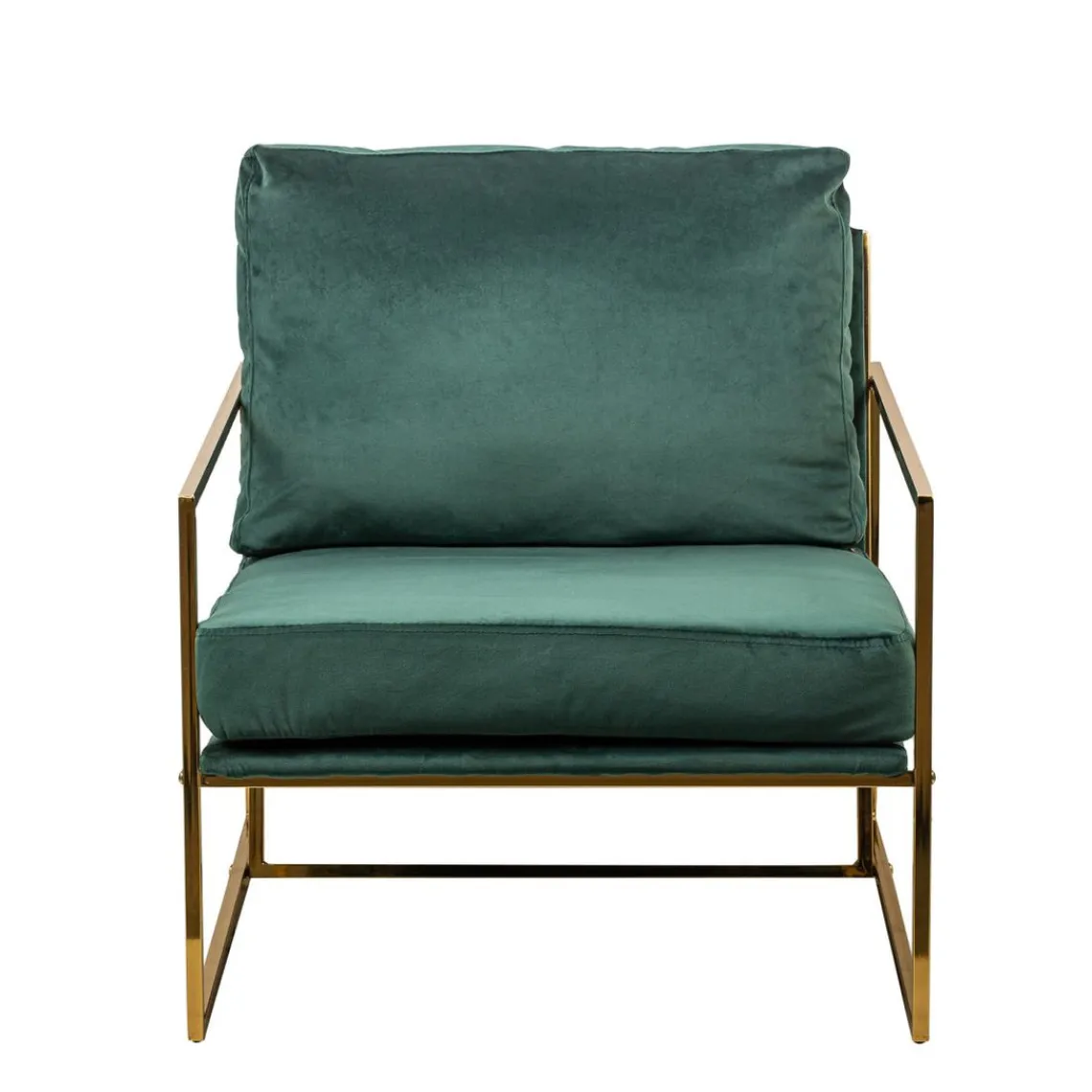 Nordlys Fauteuil de Salon Design Vert Pieds Metal Best