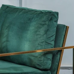 Nordlys Fauteuil de Salon Design Vert Pieds Metal Best