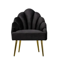 3S. x Home Fauteuil de Salon Design Pieds Metal BOLGE- Noir Online