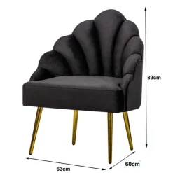 3S. x Home Fauteuil de Salon Design Pieds Metal BOLGE- Noir Online