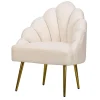 Nordlys Fauteuil de salon design en tissu blanc