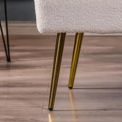 Nordlys Fauteuil de salon design en tissu blanc