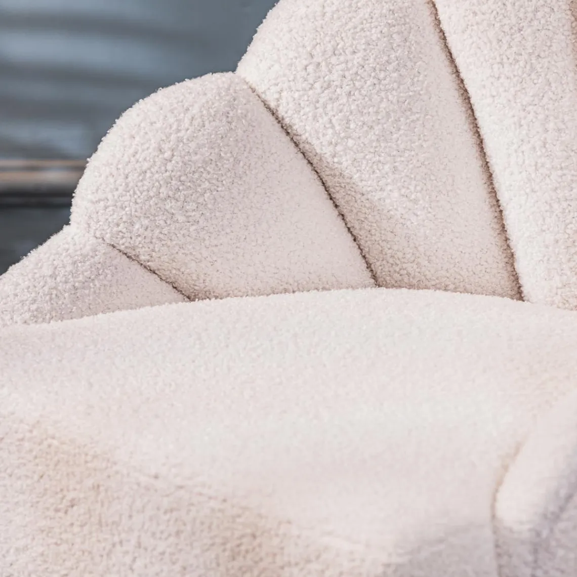 Nordlys Fauteuil de salon design en tissu blanc