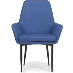 3S. x Home Fauteuil Design Tissu Fonce ERI Bleu Outlet