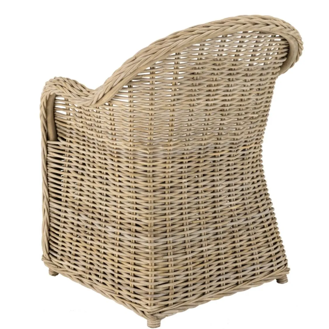 Macabane Fauteuil en kubu avec coussin d'assise blanc KALLY Gris Outlet