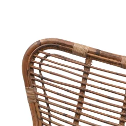 Nordlys Fauteuil en Metal et Rotin Naturel Marron JAKARTA Hot