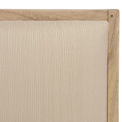 Macabane Fauteuil en Mindi, assise en tissu texturé Beige Outlet