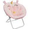 3S. x Home Fauteuil enfant pliant Licorne, rose en tissu D. 50 x H. 55cm Online