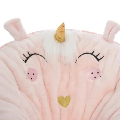 3S. x Home Fauteuil enfant pliant Licorne, rose en tissu D. 50 x H. 55cm Online