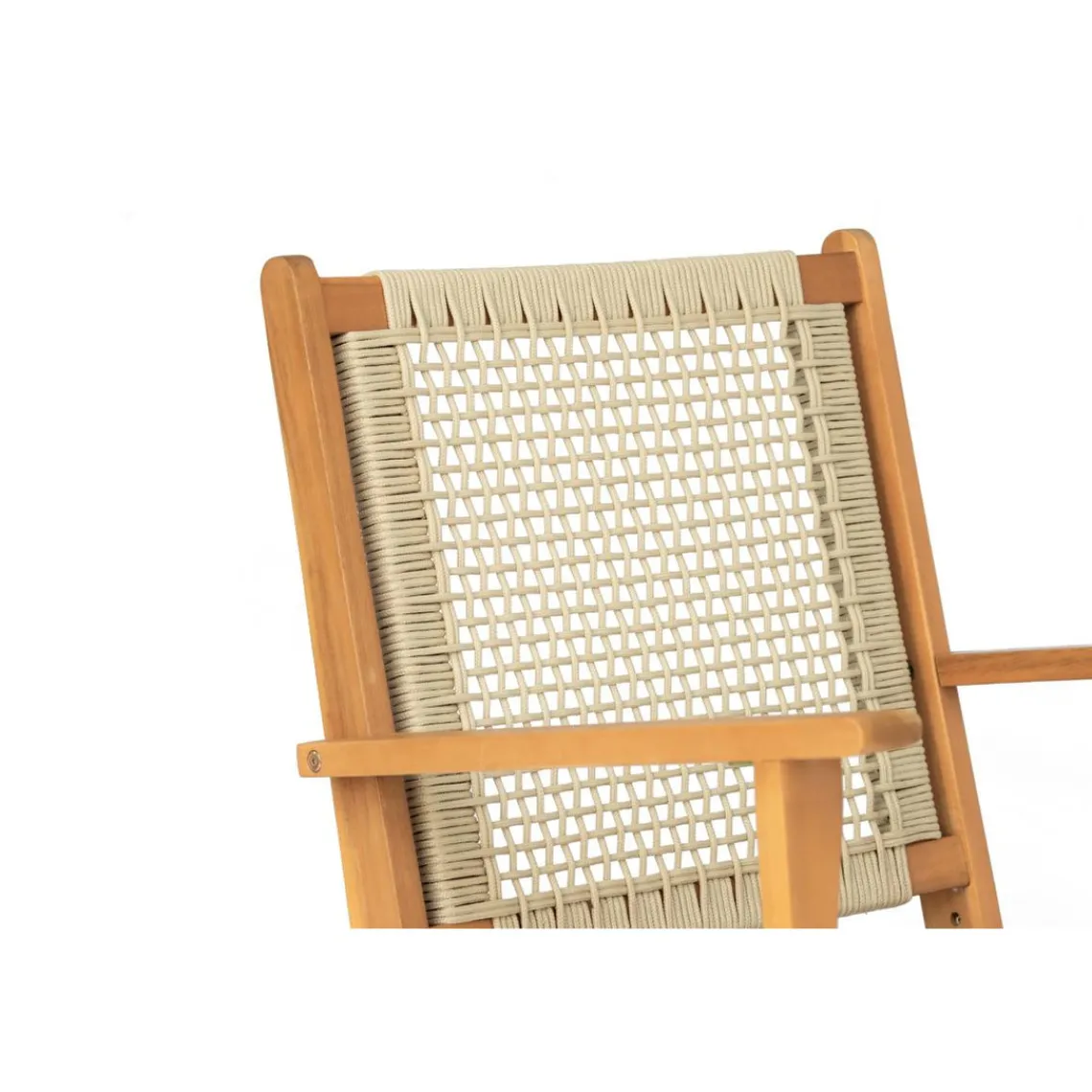 Nordlys Fauteuil interieur exterieur en acacia massif et corde Best