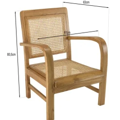 Macabane Fauteuil mindi et cannage DAK Sale