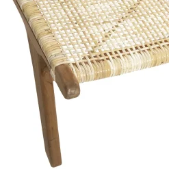 3S. x Home Fauteuil Rotin Timor Naturel Lin Beige