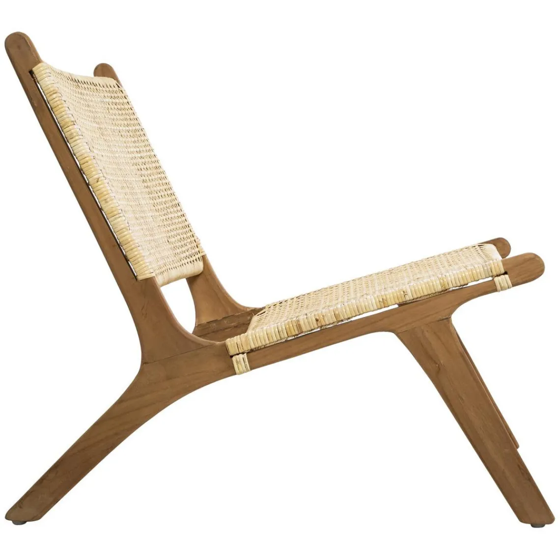 3S. x Home Fauteuil Rotin Timor Naturel Lin Beige