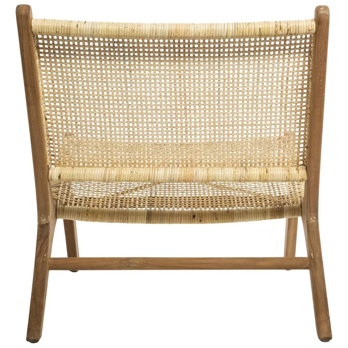 3S. x Home Fauteuil Rotin Timor Naturel Lin Beige