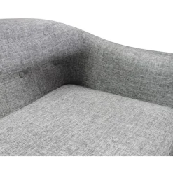 3S. x Home Fauteuil scandinave OLAF Tissu Clair Gris