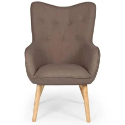 3S. x Home Fauteuil scandinave Tissu Taupe Outlet