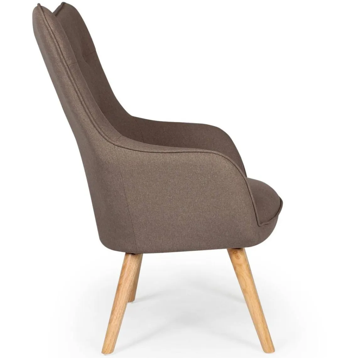 3S. x Home Fauteuil scandinave Tissu Taupe Outlet