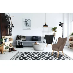 3S. x Home Fauteuil scandinave Tissu Taupe Outlet