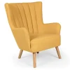 3S. x Home Fauteuil scandinave tissu en Jaune Discount
