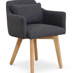 3S. x Home Fauteuil Scandinave Tissu Gris foncé SENDAT Best