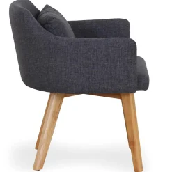 3S. x Home Fauteuil Scandinave Tissu Gris foncé SENDAT Best